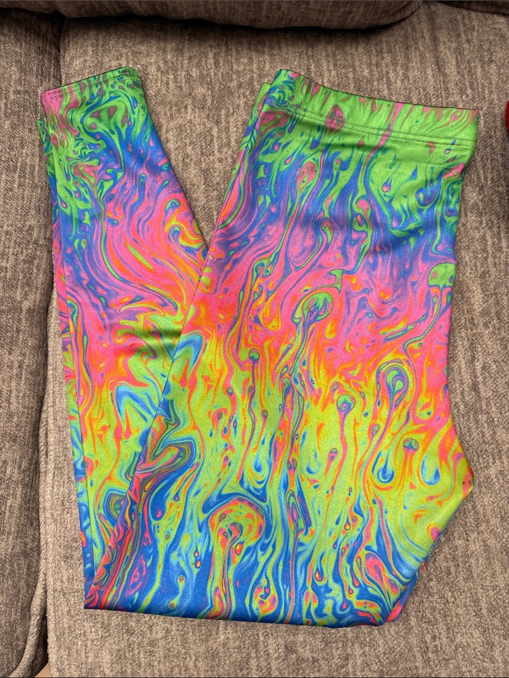 BlackMilk Neon Swirl Leggings in Green, Pink, Blue, Yellow